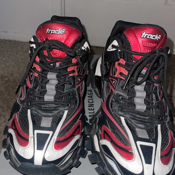 Balenciaga track2 runners men's burgundy black EU 44 size 11